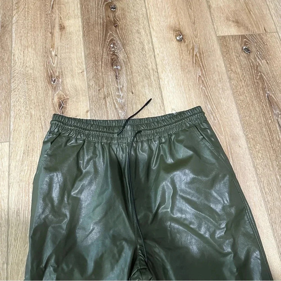 Sans Souci Women’s Dark Green Tapered Ankle Jogger Pants with Ties Size M NWT - Picture 4 of 8